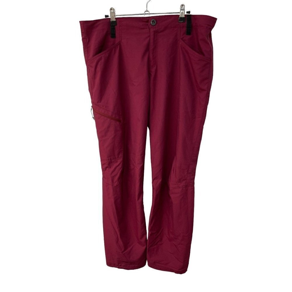 Patagonia Womens RPS Rock Pants Size 16 Wine Red Style 83076 Hiking Zip Pocket